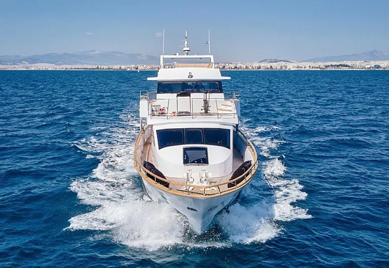 a boat on the water aboard WIDE LIBERTY Yacht for Sale