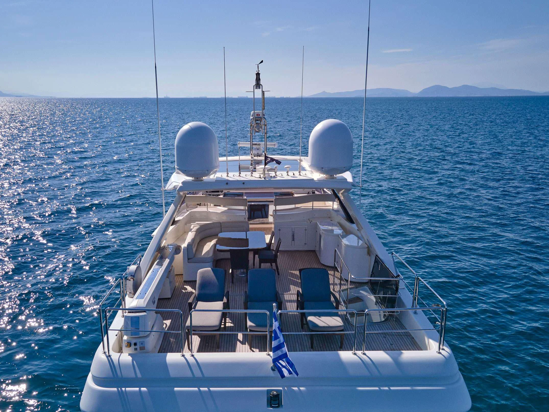a boat on the water aboard SEVEN S Yacht for Charter