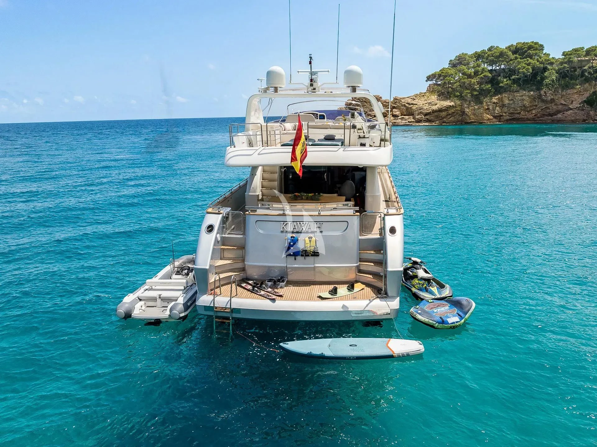a boat on the water aboard KIAWAH II Yacht for Sale