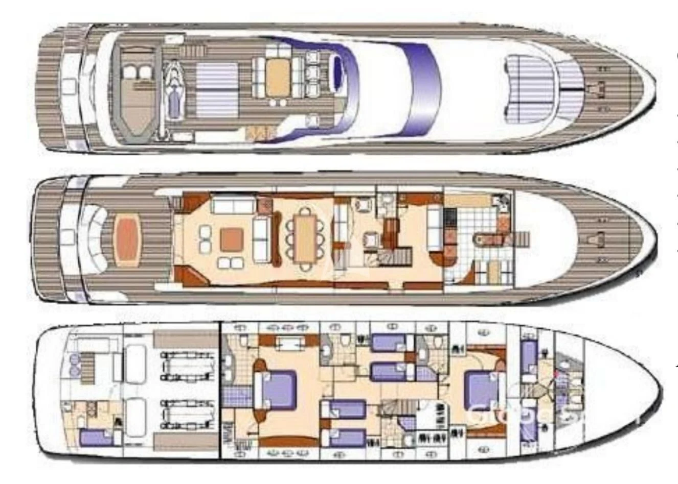diagram aboard KIAWAH II Yacht for Sale