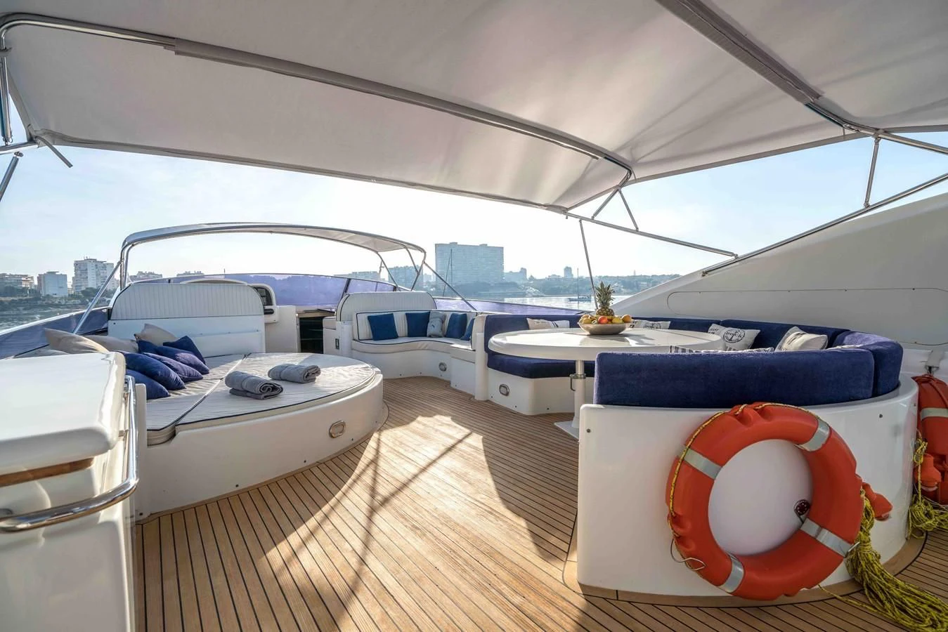 a boat on a deck aboard KIAWAH II Yacht for Sale