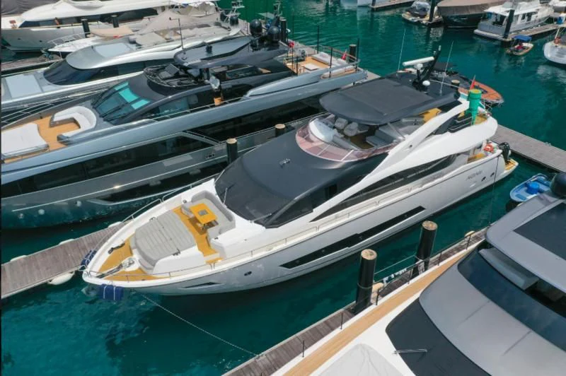 a group of boats docked aboard MY LILY Yacht for Sale