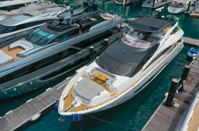 a group of boats docked aboard MY LILY Yacht for Sale