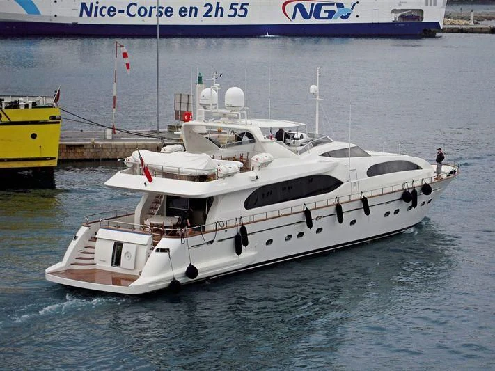 a boat on the water aboard YLANG YLANG Yacht for Sale