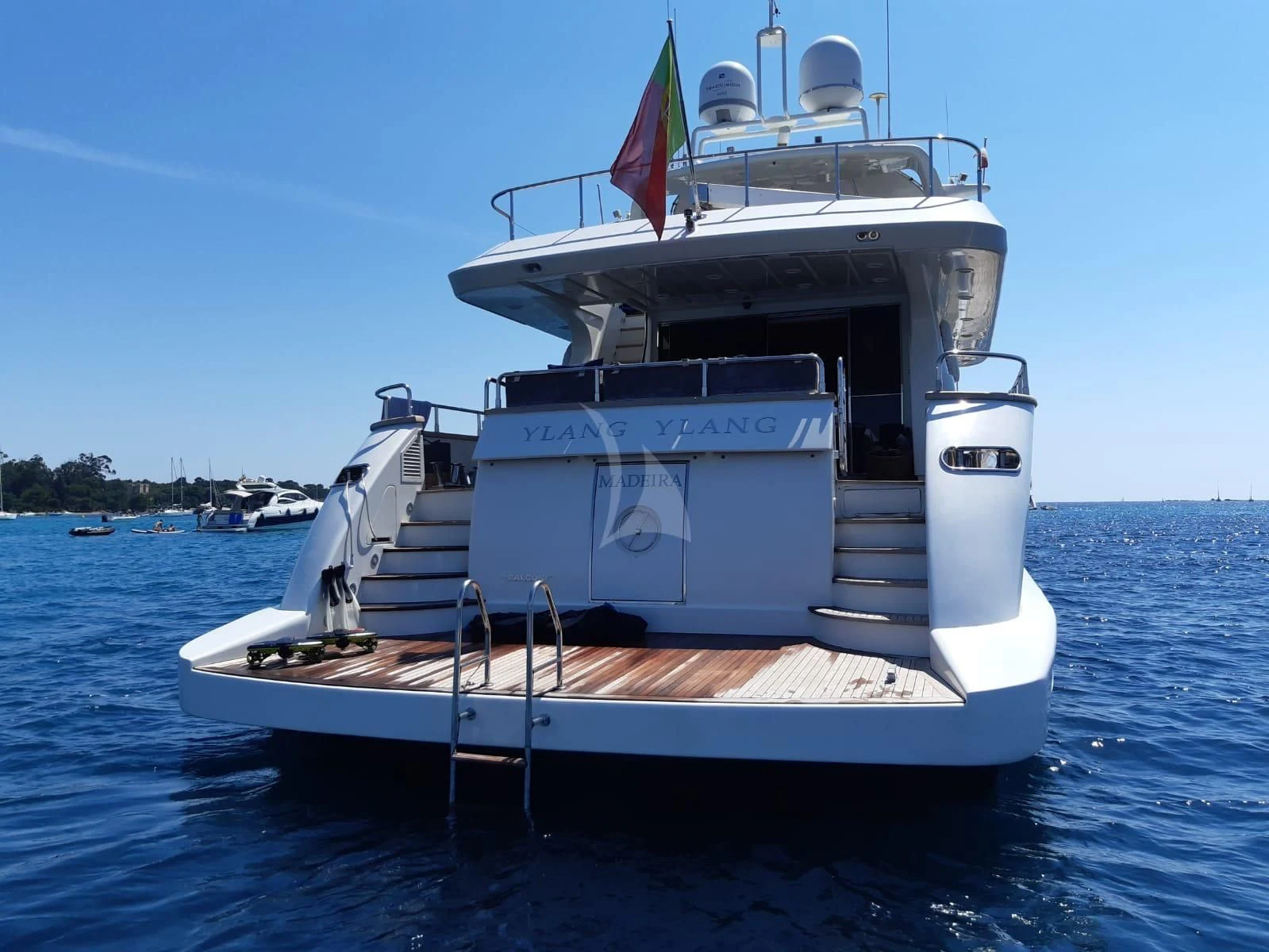 a boat on the water aboard YLANG YLANG Yacht for Sale