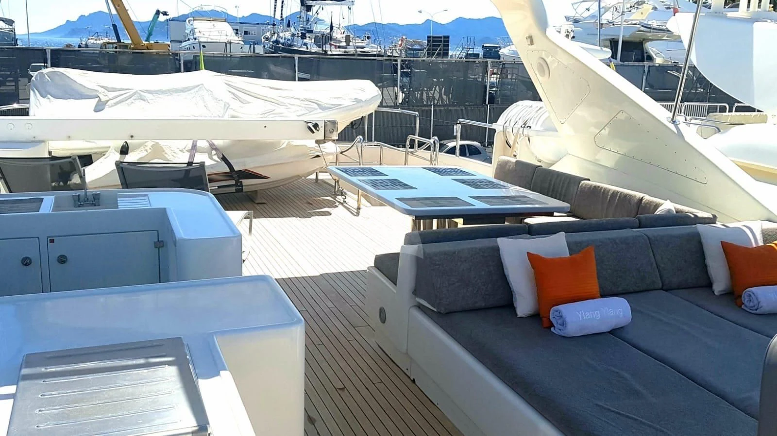 a boat on the water aboard YLANG YLANG Yacht for Sale