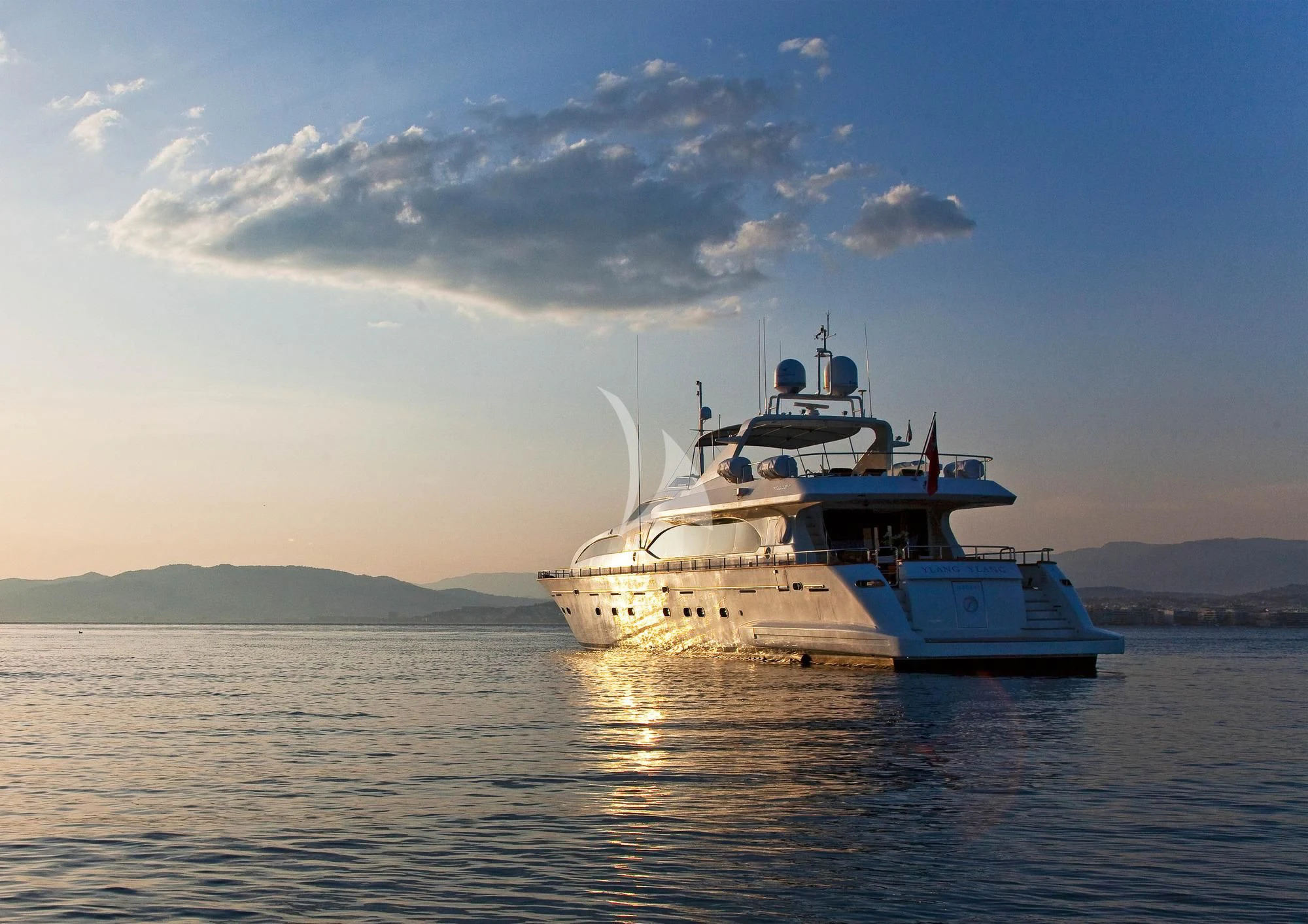 a boat in the water aboard YLANG YLANG Yacht for Sale