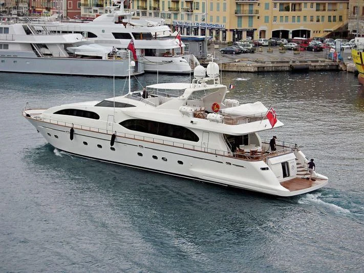 a boat in the water aboard YLANG YLANG Yacht for Sale