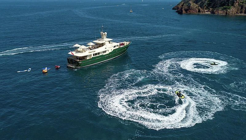a boat on the water aboard W EXPLORER Yacht for Sale