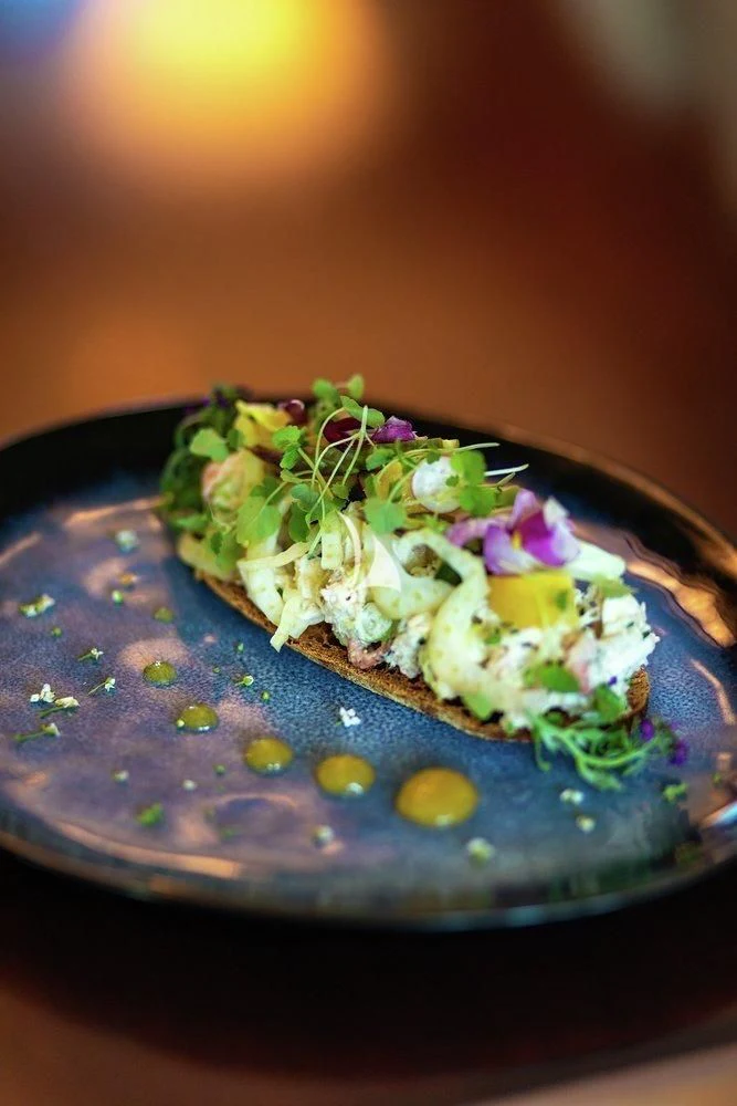 a plate of food aboard W EXPLORER Yacht for Sale