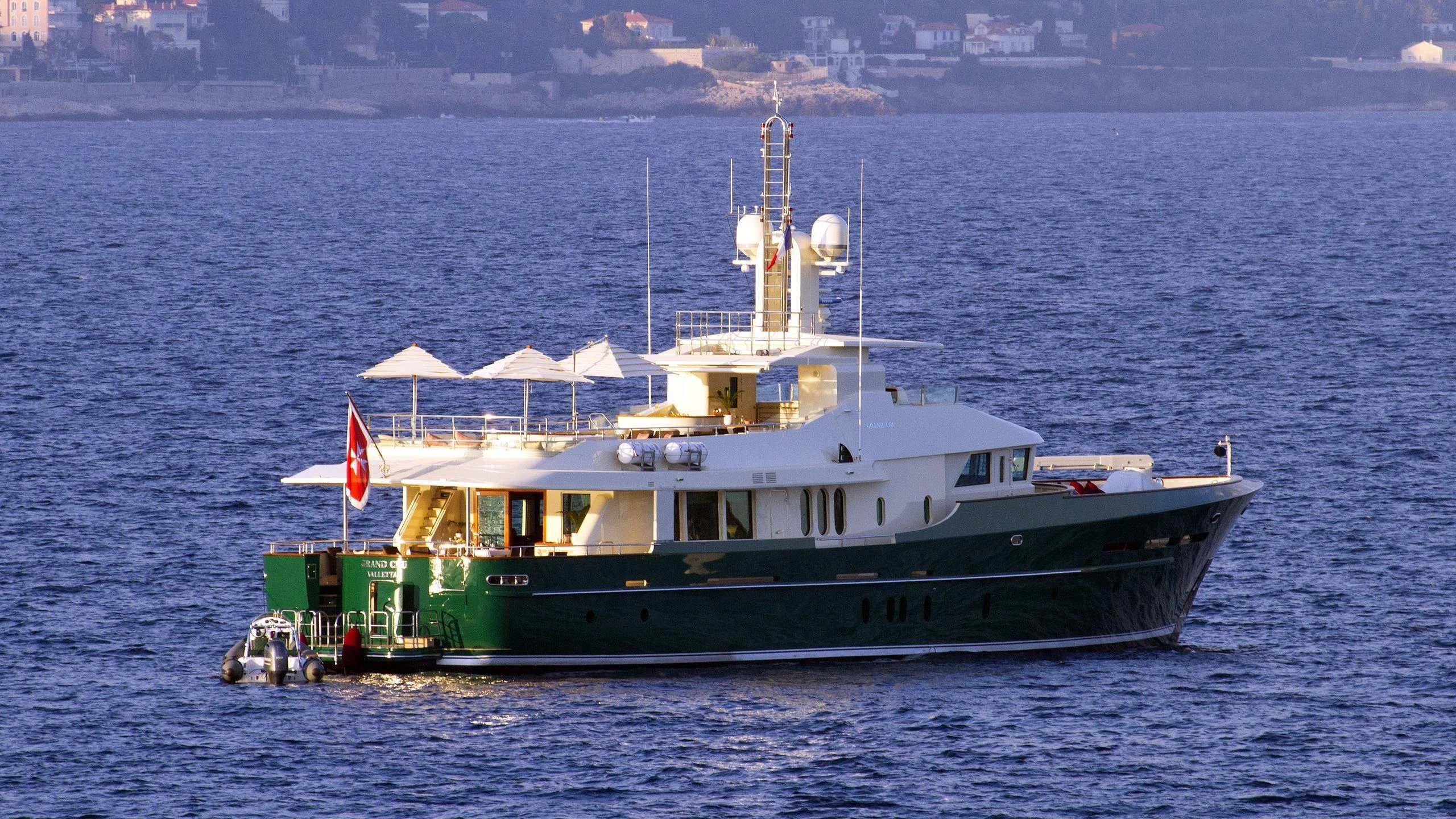 a boat in the water aboard W EXPLORER Yacht for Sale