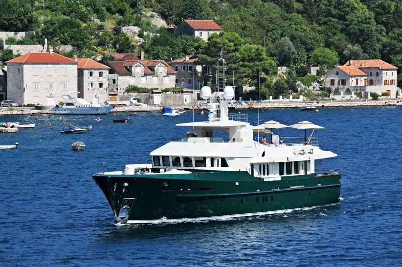 a boat in the water aboard W EXPLORER Yacht for Sale
