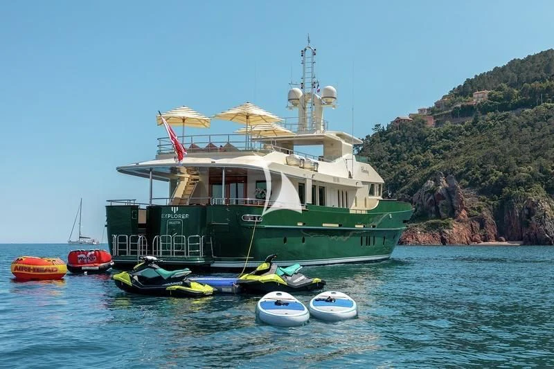 a boat on the water aboard W EXPLORER Yacht for Sale