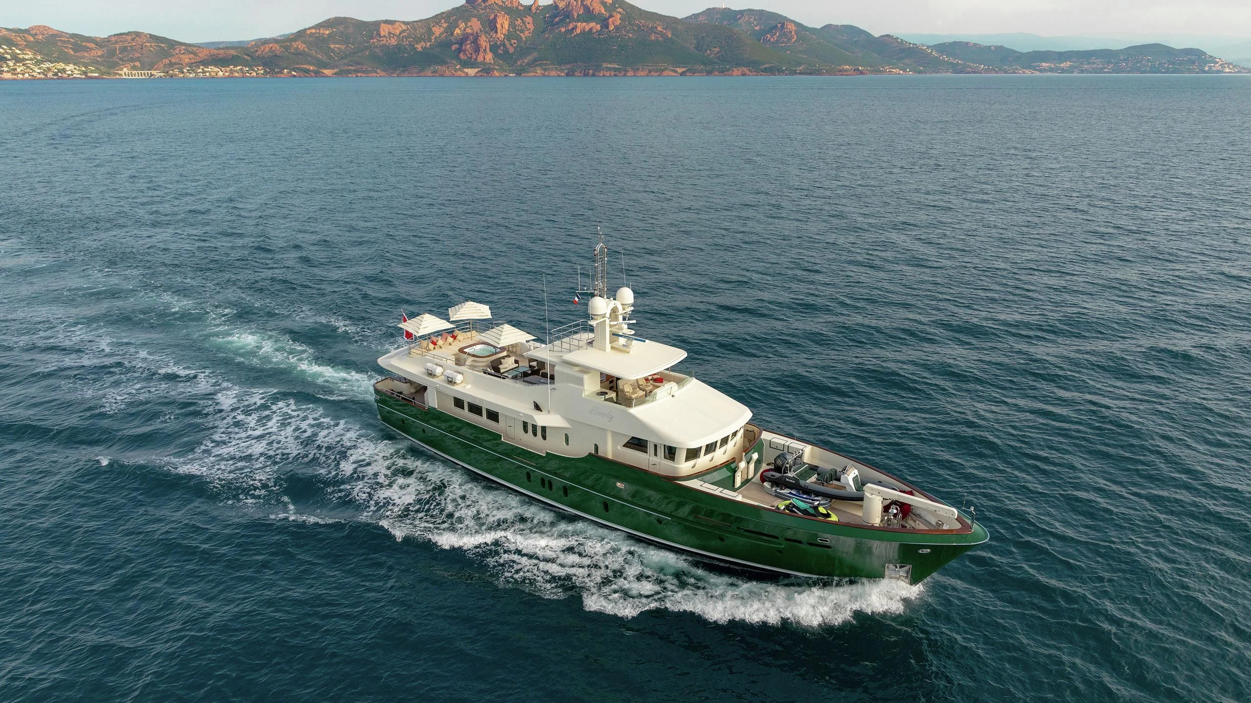 a boat on the water aboard W EXPLORER Yacht for Sale