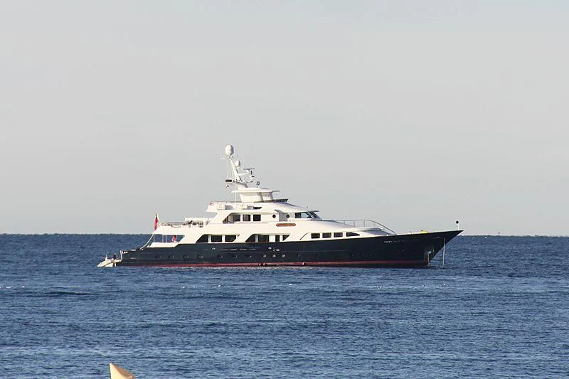 a large boat in the water aboard W EXPLORER Yacht for Sale