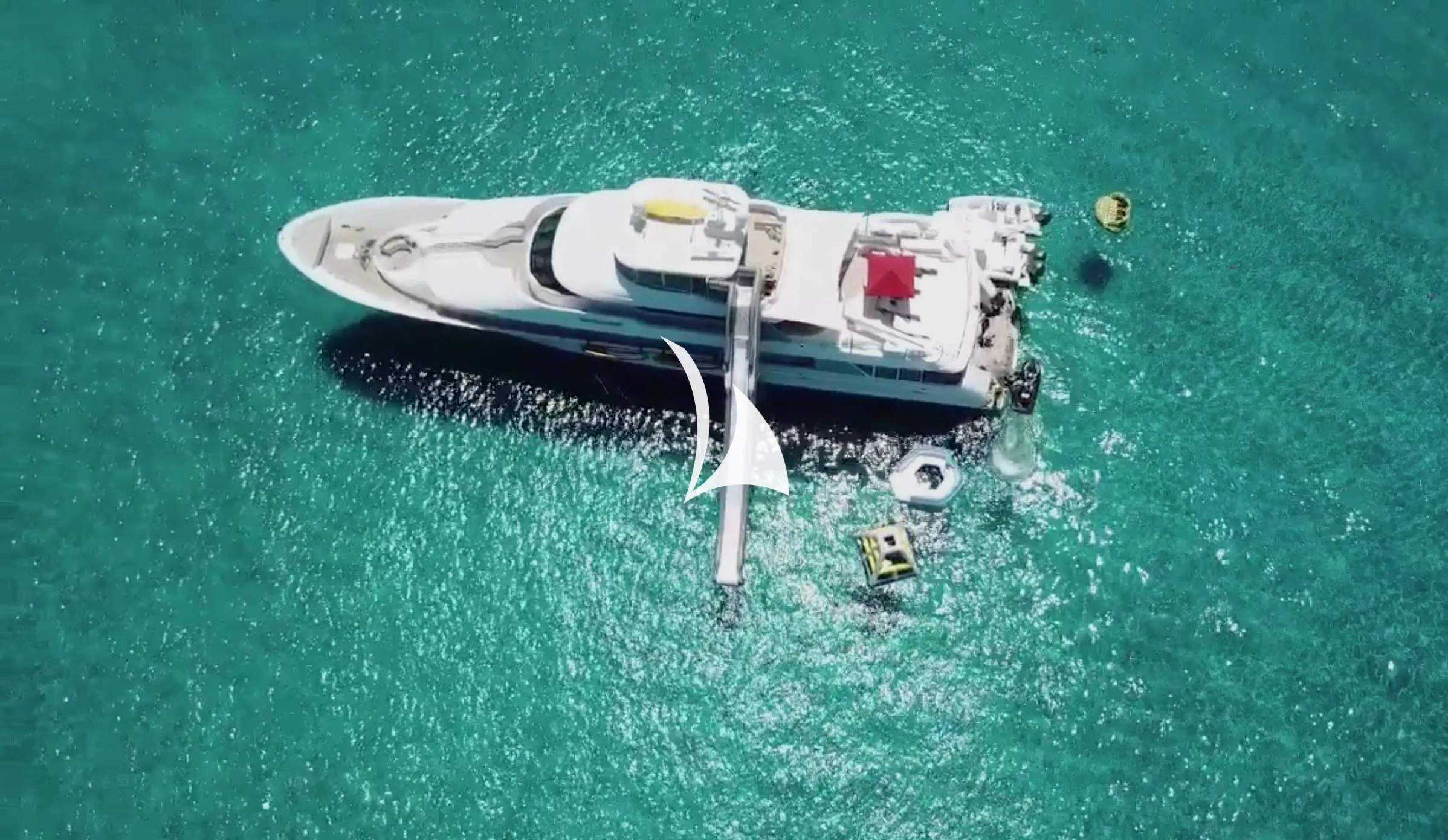 a spaceship on a planet aboard TRUST FUN Yacht for Sale