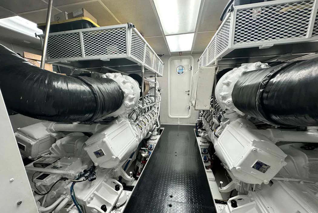 a room with machinery aboard TRUST FUN Yacht for Sale