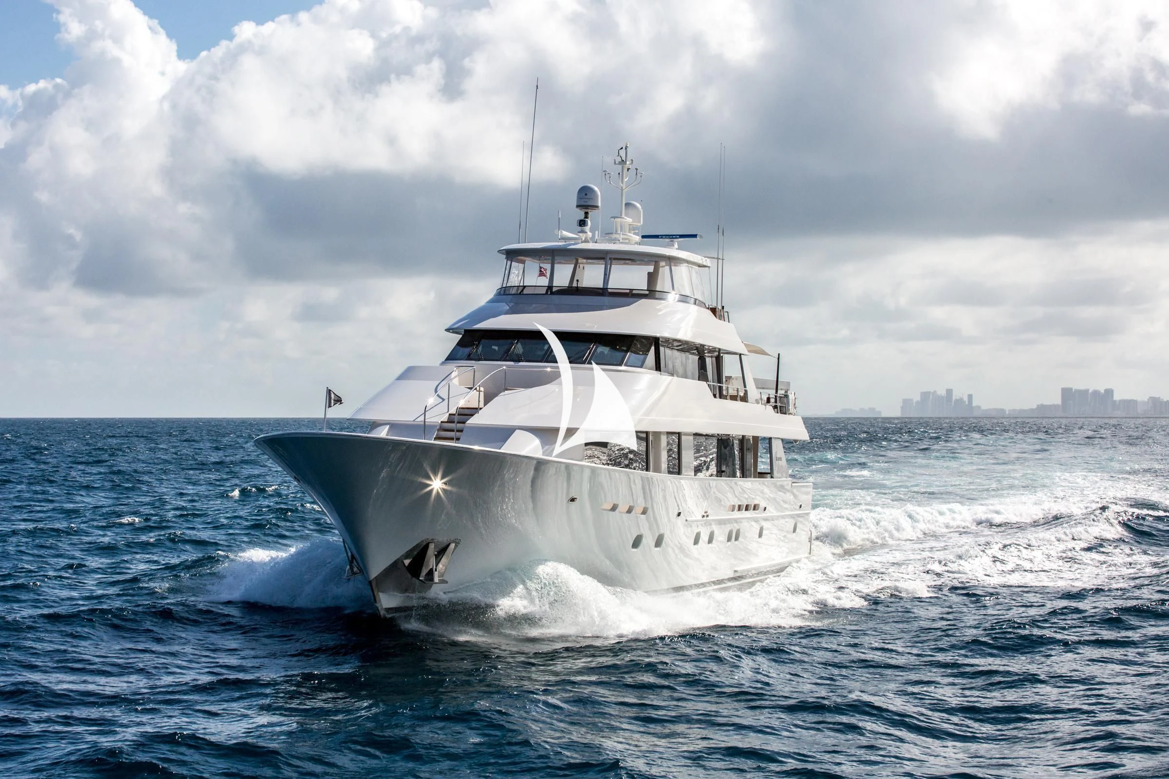 a boat on the water aboard TRUST FUN Yacht for Sale