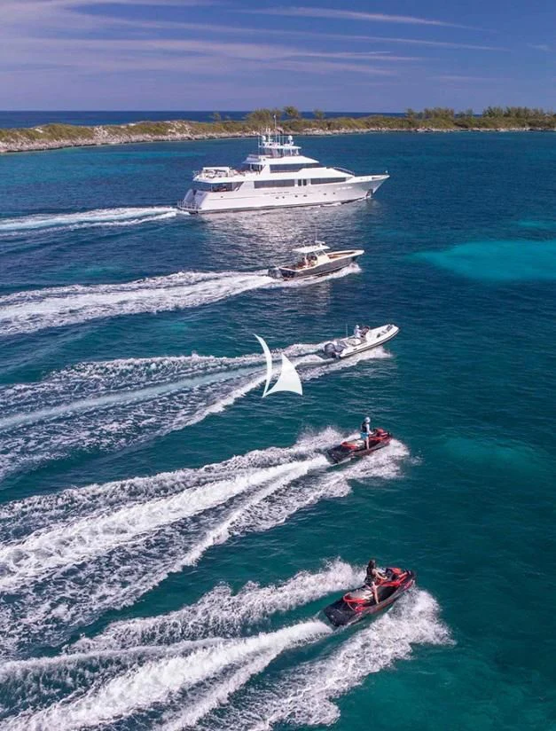 a boat sailing on the water aboard TRUST FUN Yacht for Sale