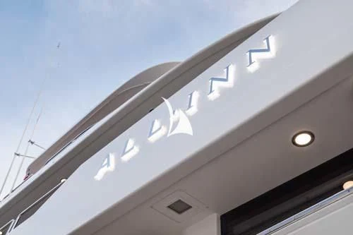 a close-up of a white phone aboard TRUST FUN Yacht for Sale