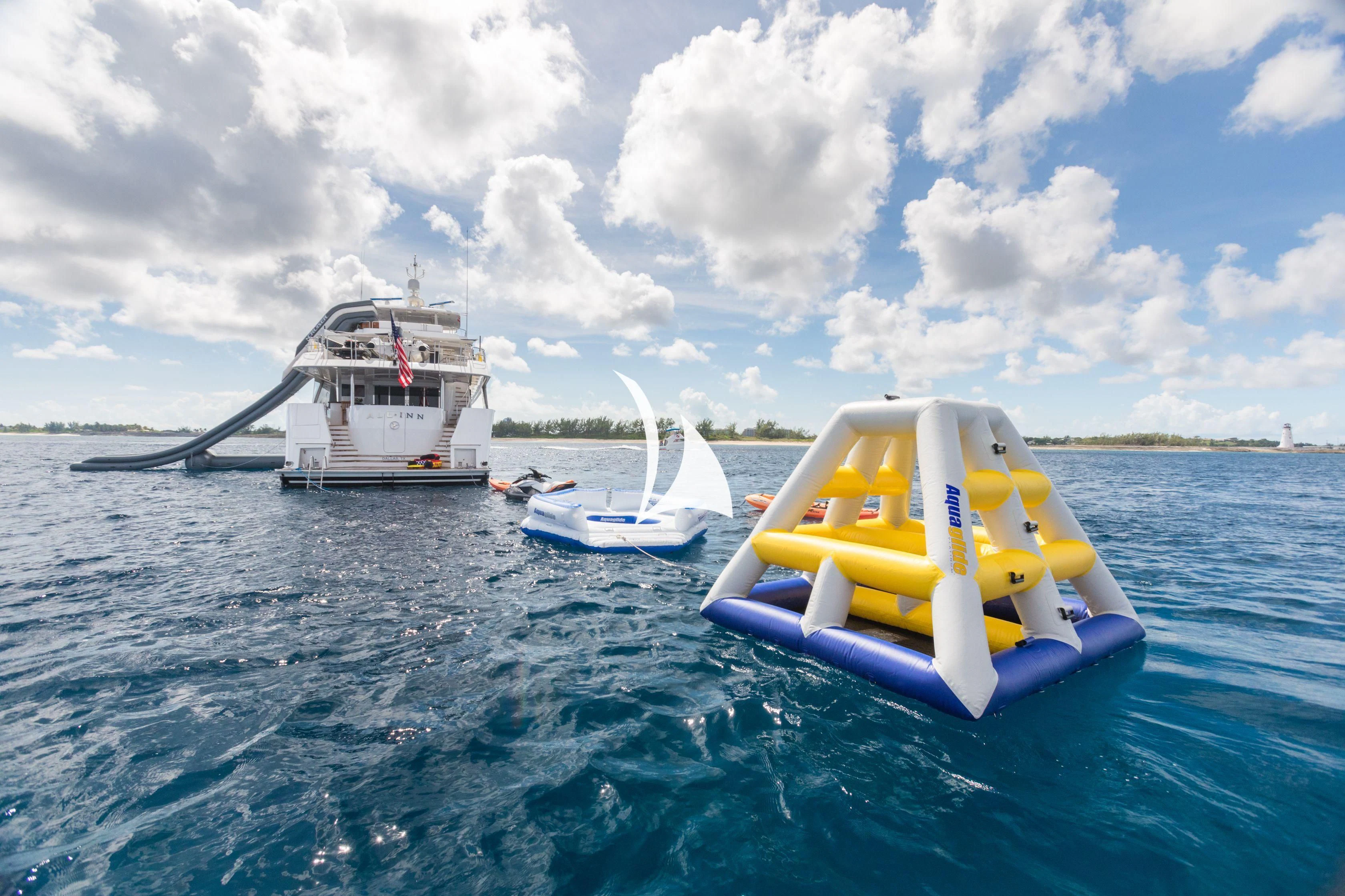 a boat on the water aboard TRUST FUN Yacht for Sale