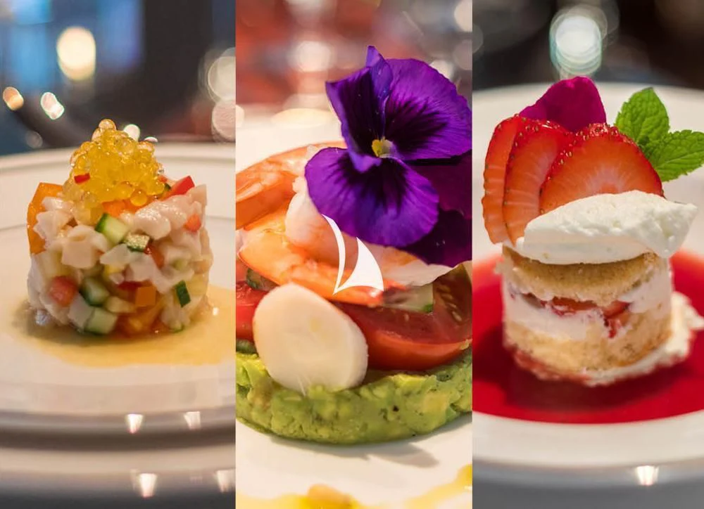 a plate of food aboard TRUST FUN Yacht for Sale