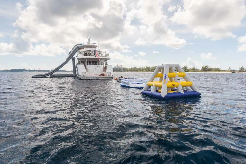 a boat on the water aboard TRUST FUN Yacht for Sale