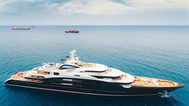 a boat in the water aboard SERENE Yacht for Sale