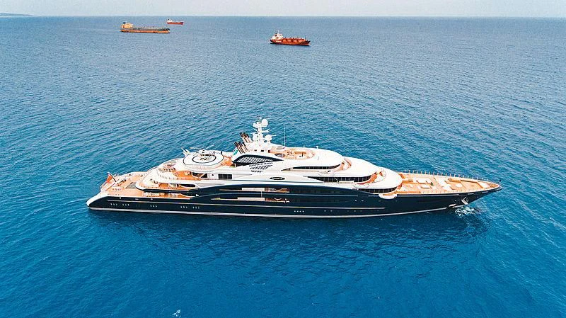 a boat in the water aboard SERENE Yacht for Sale