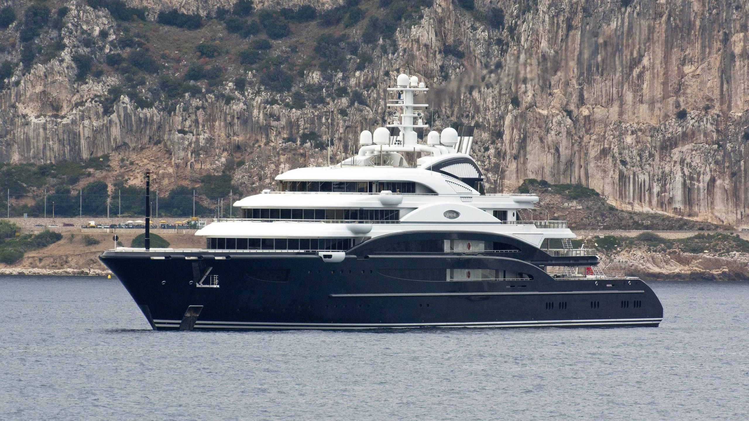 a large boat in the water aboard SERENE Yacht for Sale