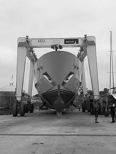 a large ship with a large propeller aboard SIM SIM I Yacht for Sale