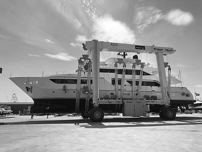 a large white machine aboard SIM SIM I Yacht for Sale