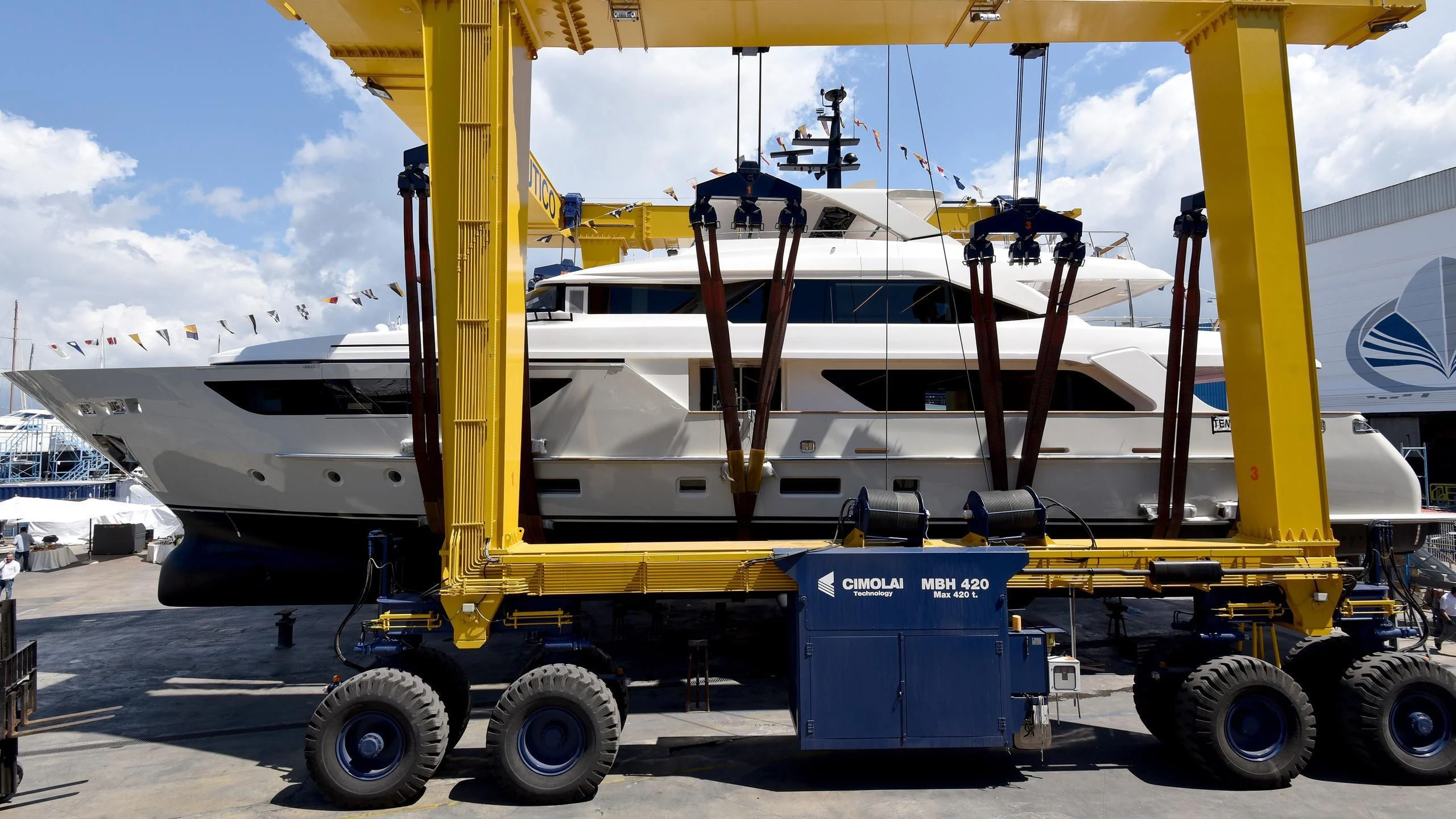 a large white boat aboard SIM SIM I Yacht for Sale