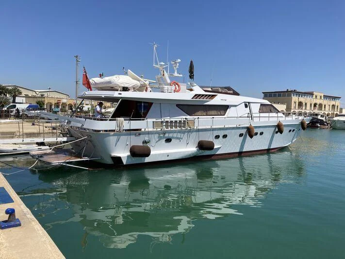 a boat in a harbor aboard LONELY SEAGULL Yacht for Sale