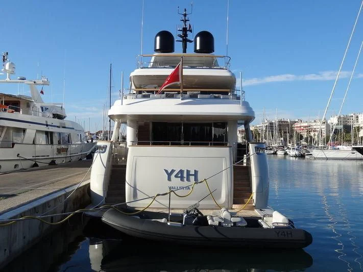a boat in the water aboard Y4H Yacht for Sale