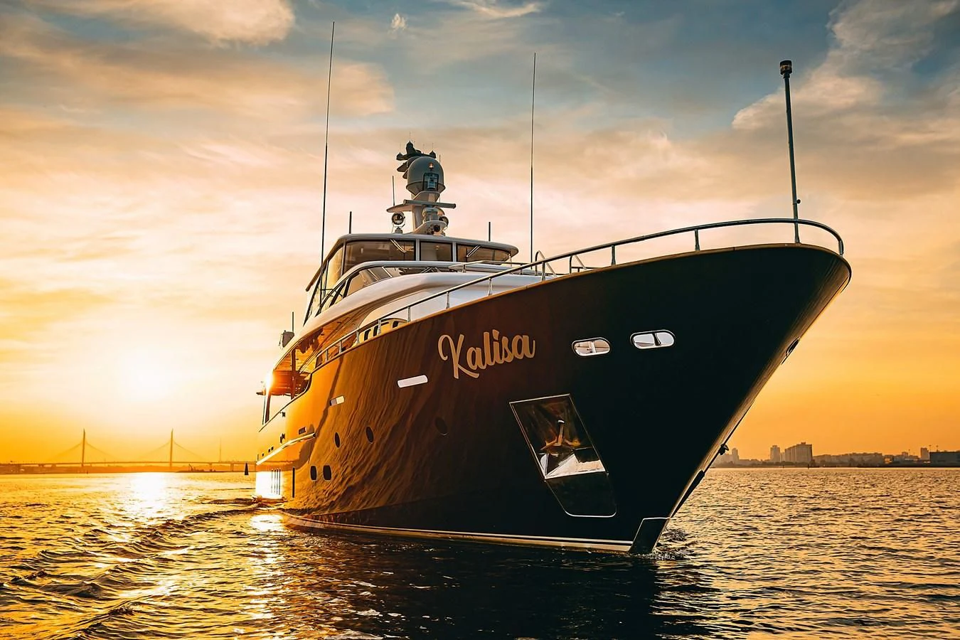 a boat on the water aboard KALISA Yacht for Sale