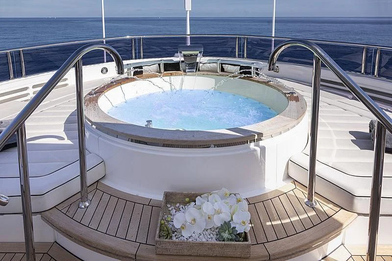 a tub on a boat aboard NEXUS Yacht for Charter