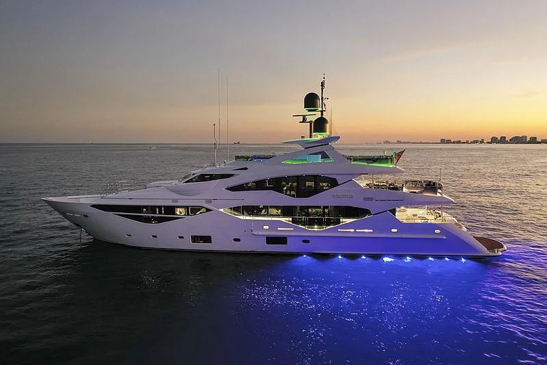 a white yacht on the water aboard NEXUS Yacht for Charter
