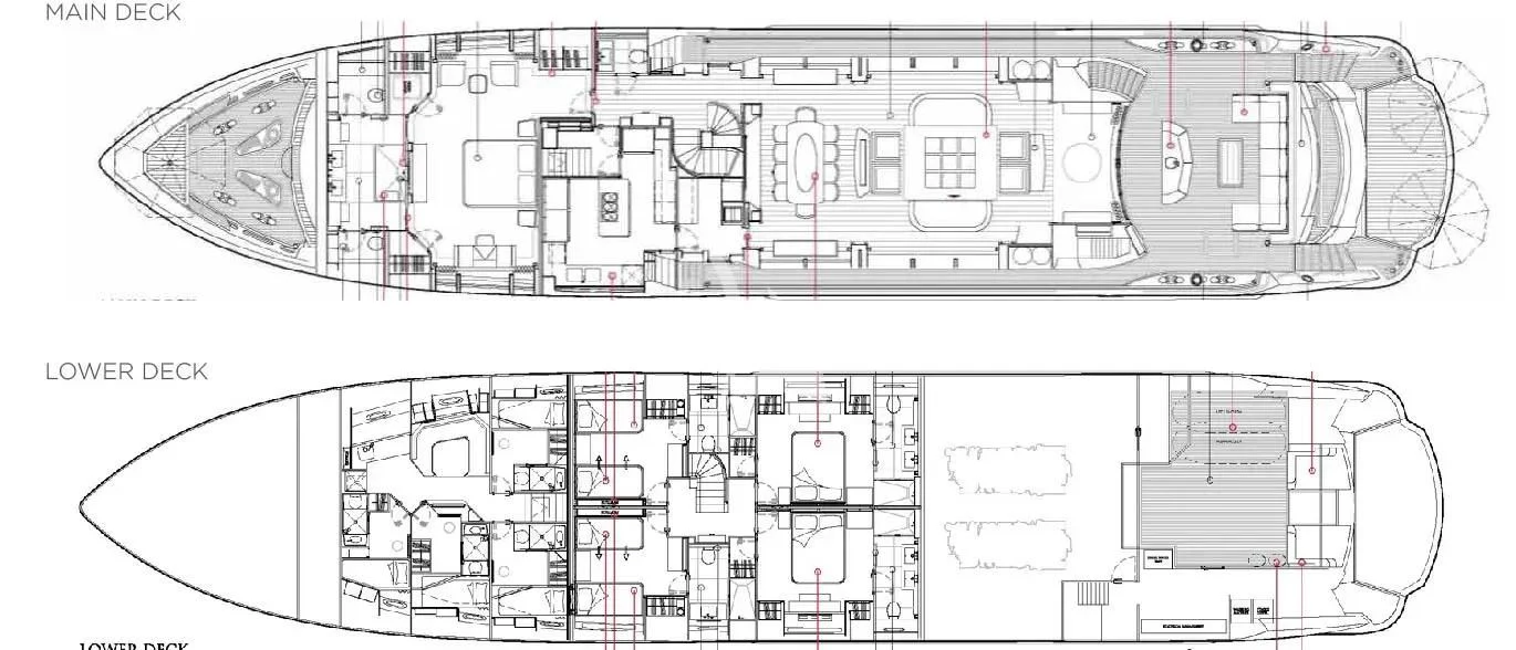 diagram aboard NEXUS Yacht for Charter