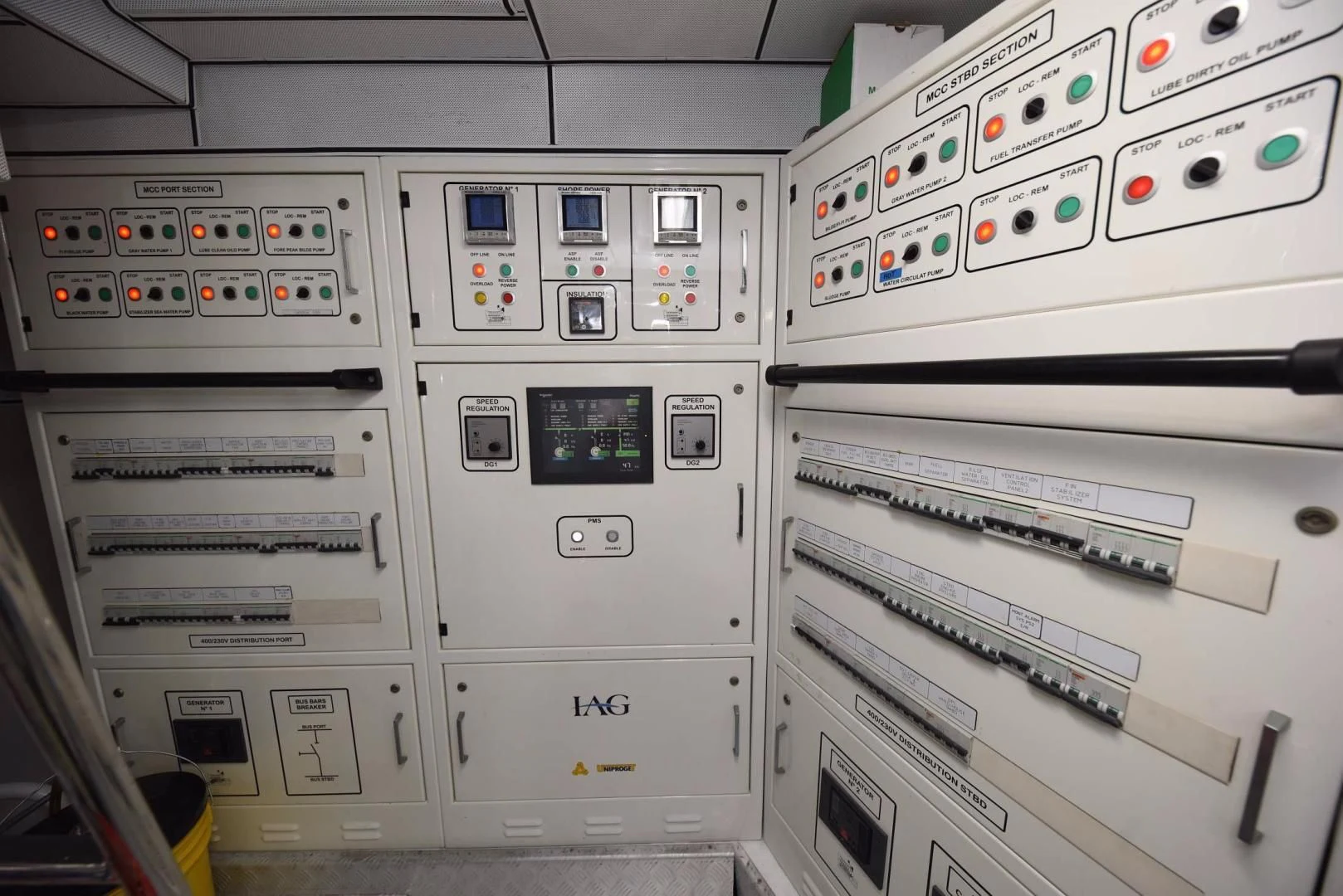 a group of white machines aboard KIMBERLIE Yacht for Sale