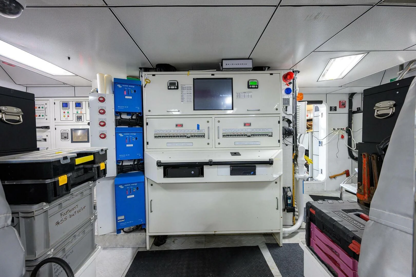 a room with machines and equipment aboard KIMBERLIE Yacht for Sale