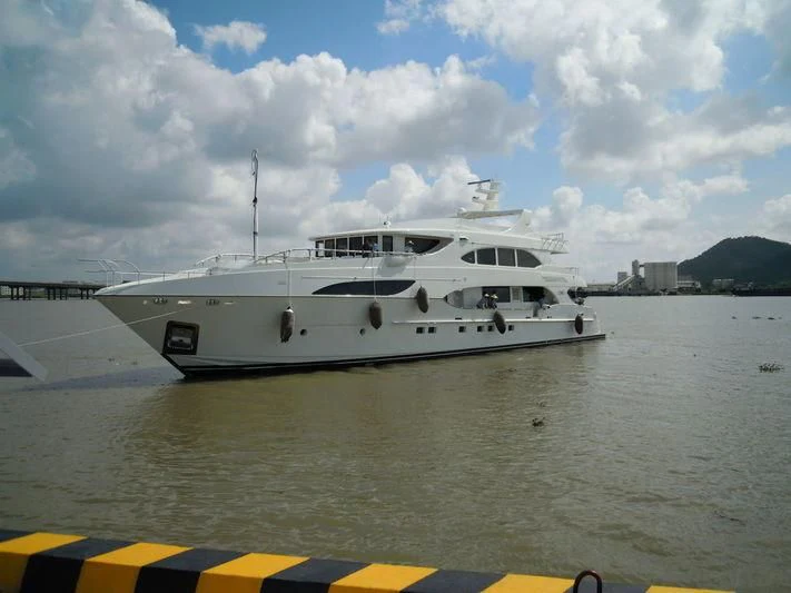 a white yacht in the water aboard KIMBERLIE Yacht for Sale