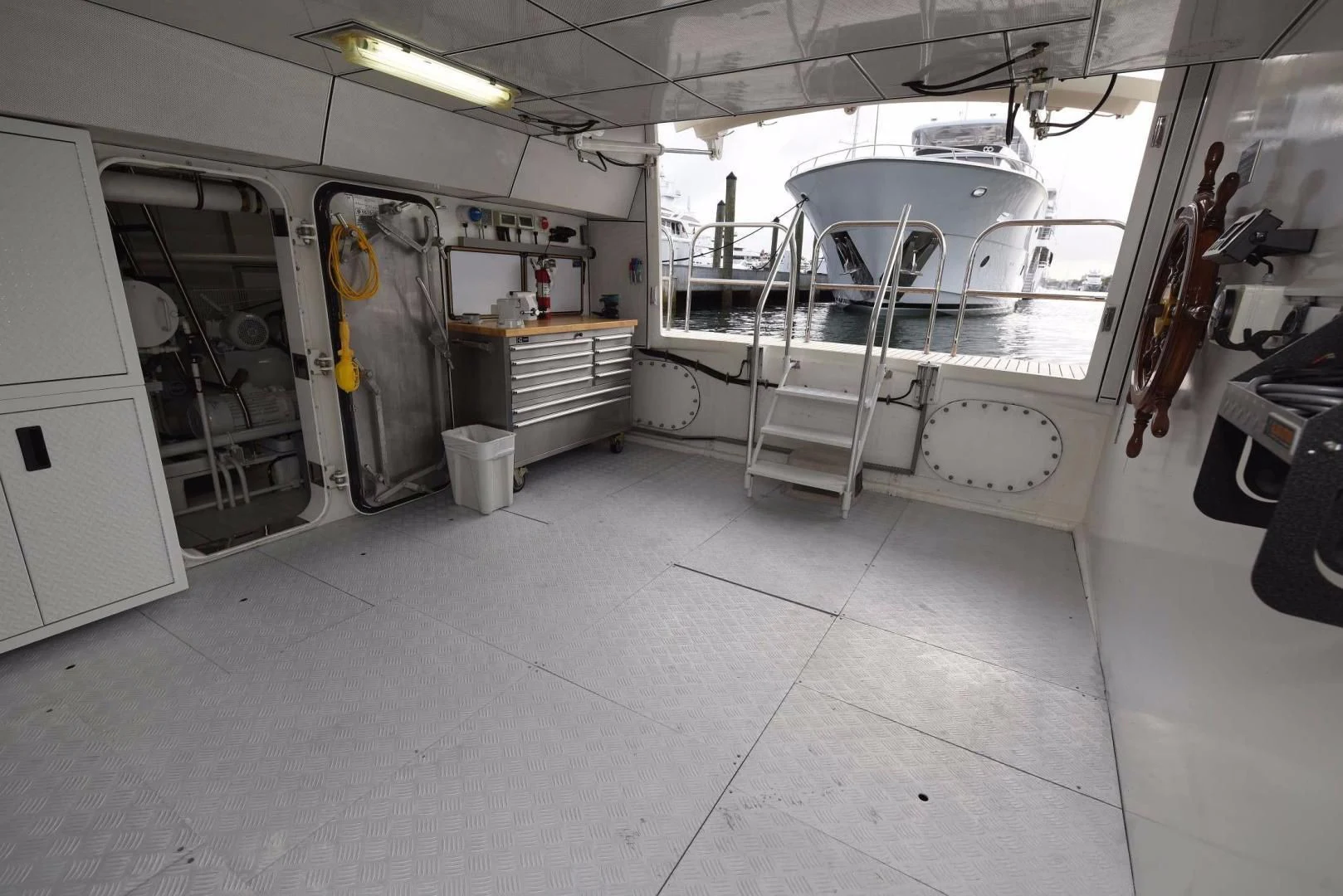 a room with a large machine aboard KIMBERLIE Yacht for Sale