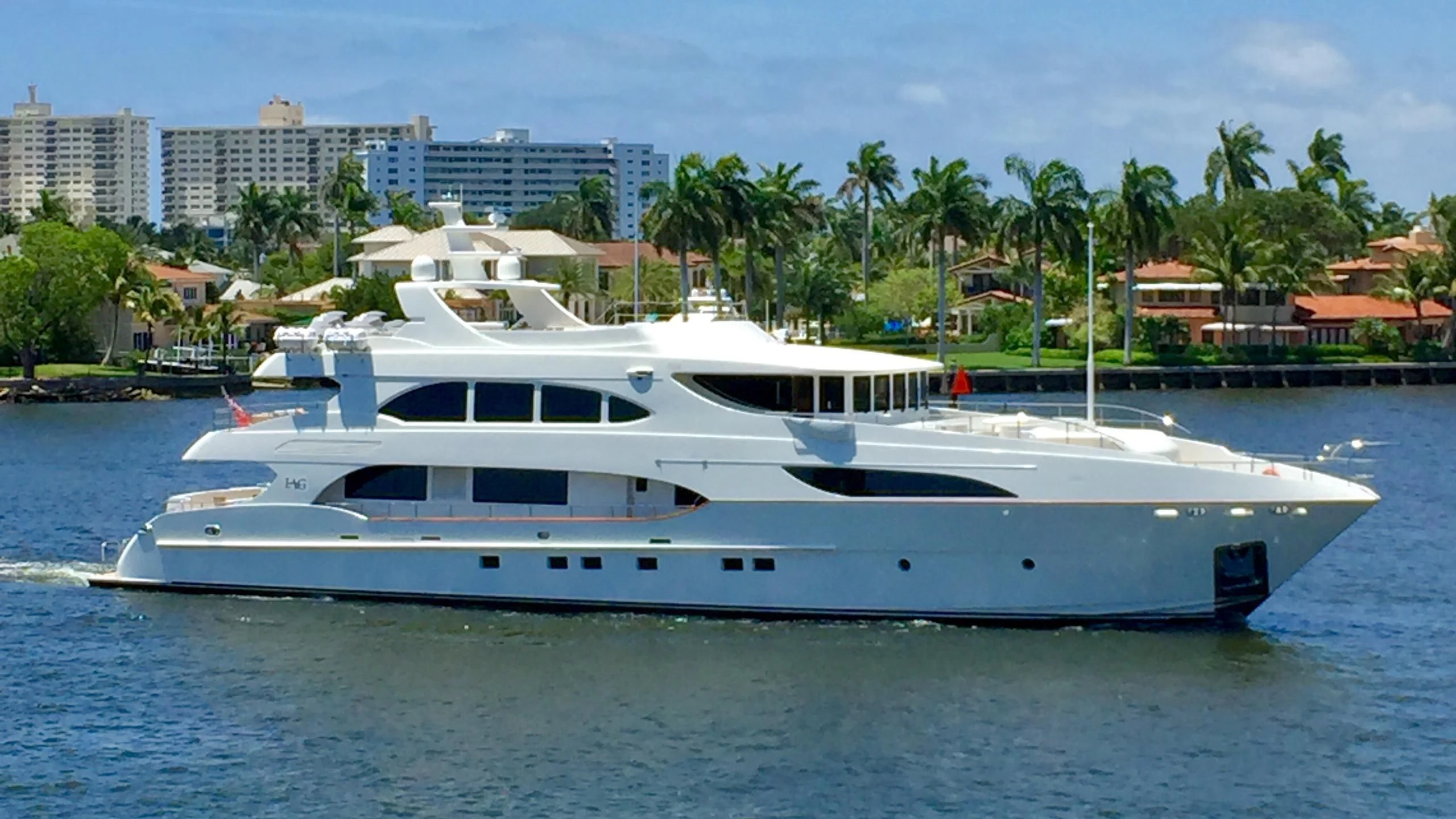 a white yacht on the water aboard KIMBERLIE Yacht for Sale