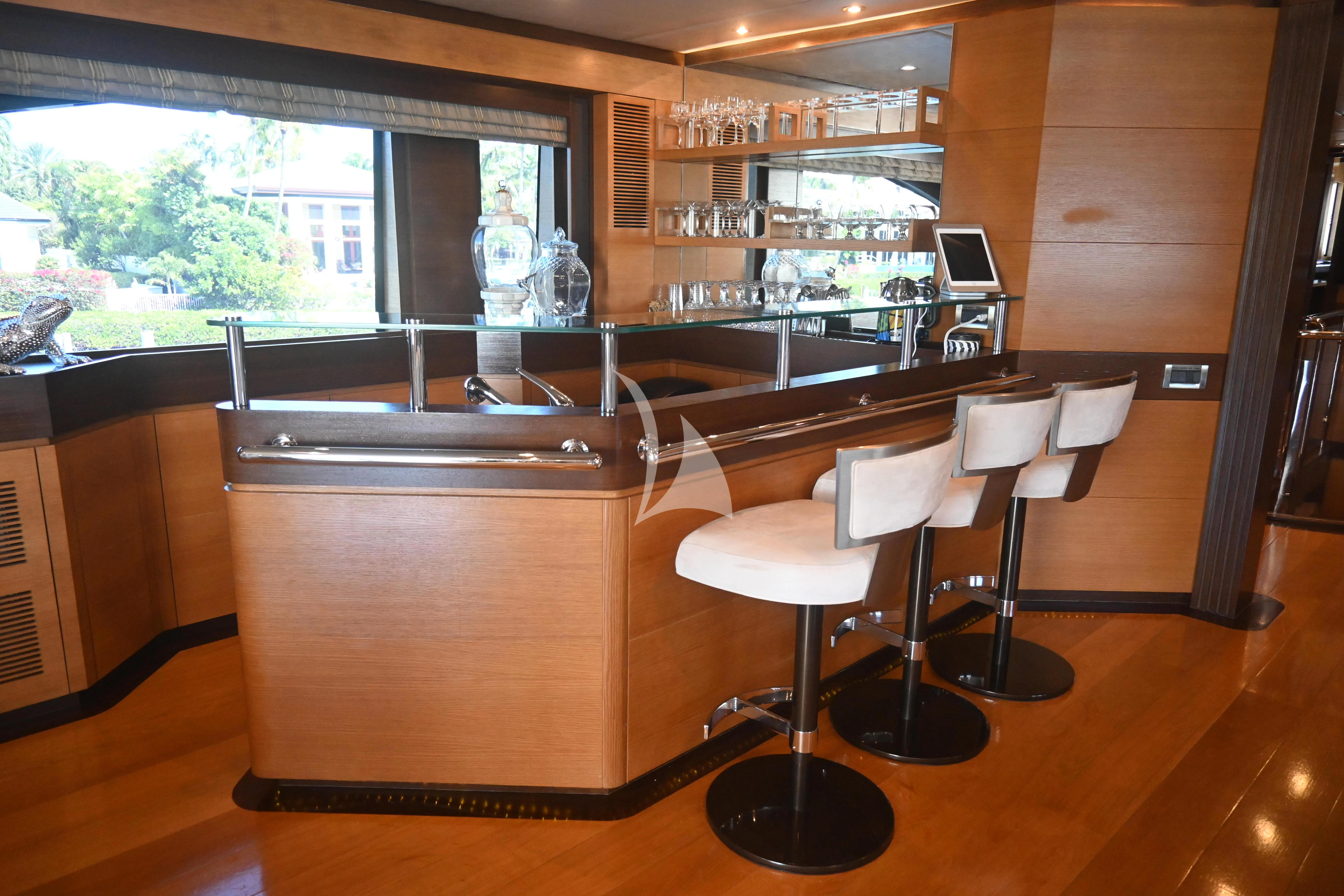 a room with a desk and a computer aboard KIMBERLIE Yacht for Sale