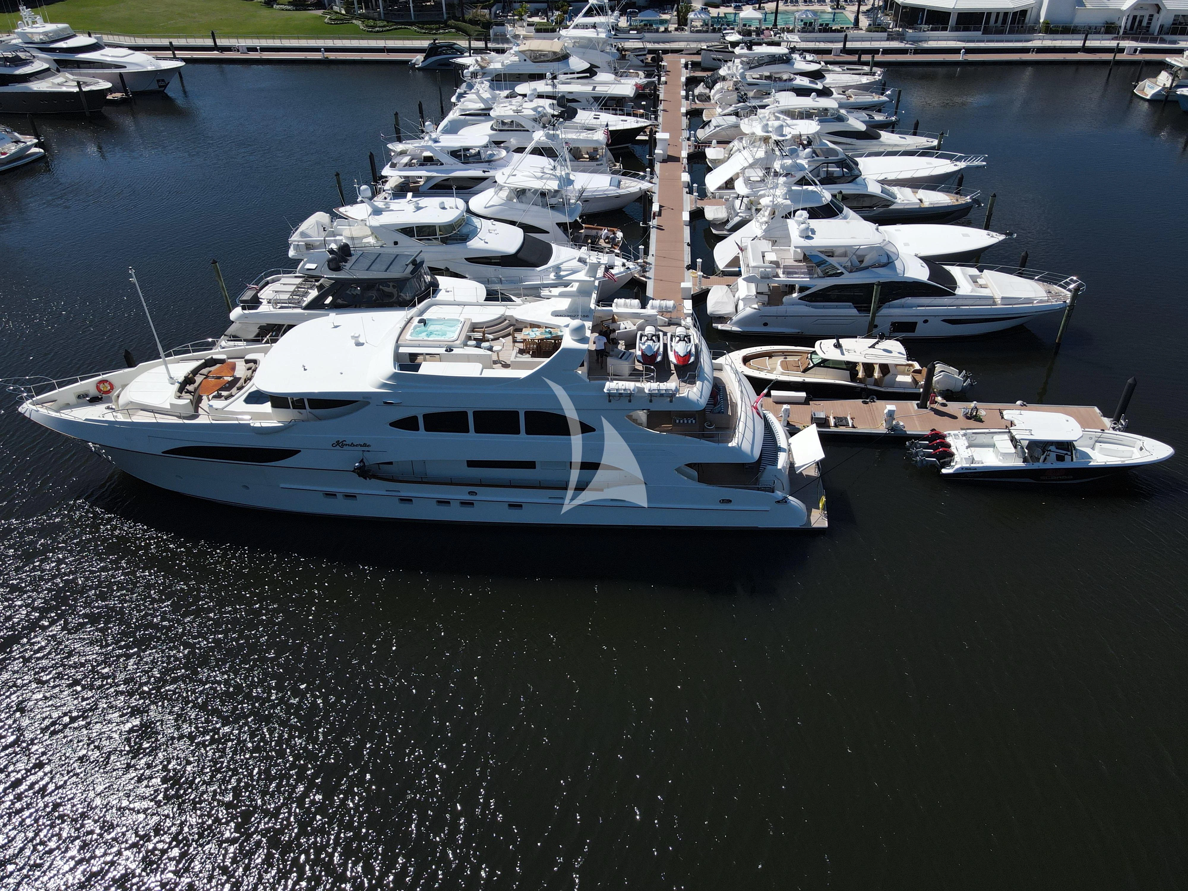 a group of boats in a harbor aboard KIMBERLIE Yacht for Sale