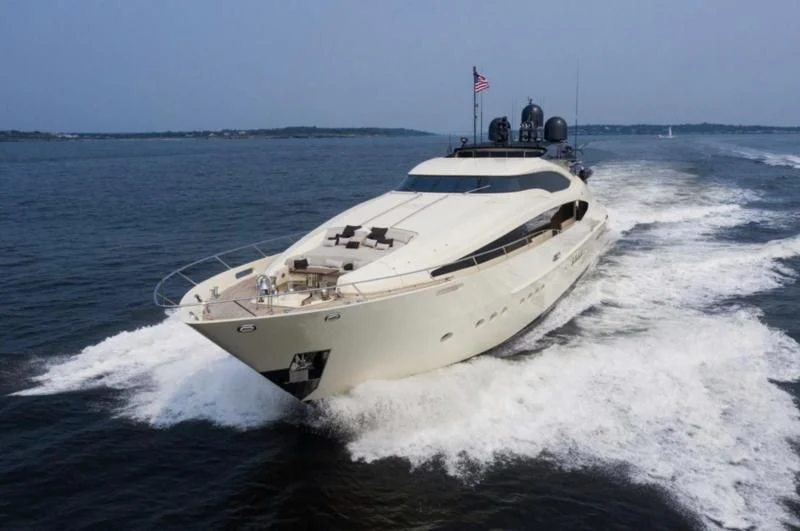 a boat on the water aboard STEALTH Yacht for Sale