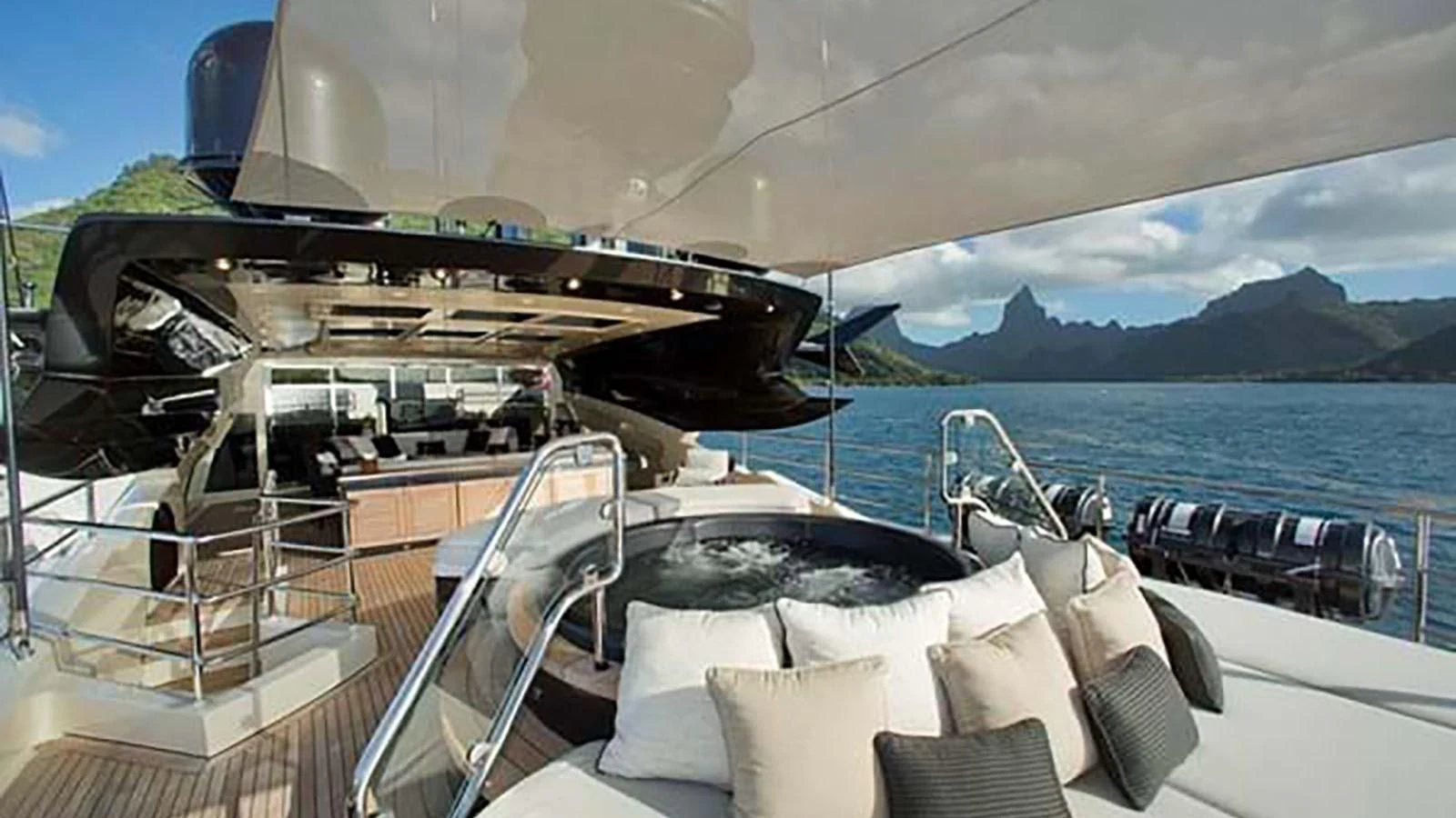 a boat on the water aboard STEALTH Yacht for Sale