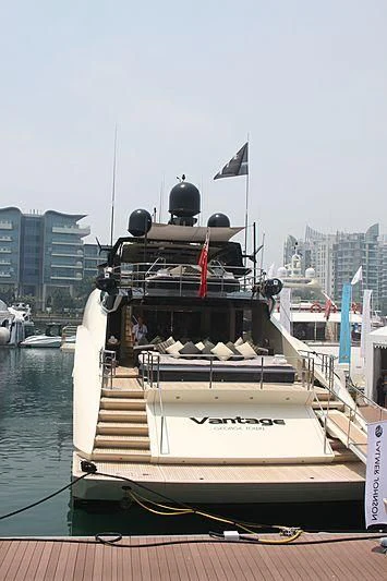 a boat on the water aboard STEALTH Yacht for Sale