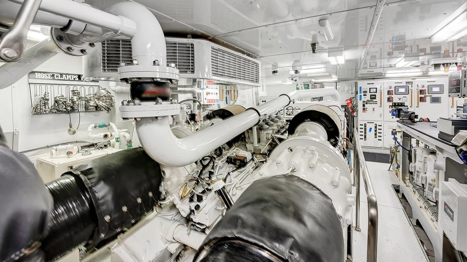 a space shuttle in a factory aboard STEALTH Yacht for Sale